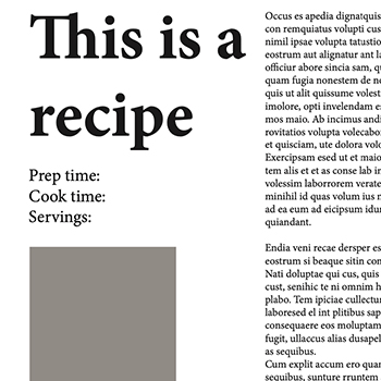Layout 1 recipe page project